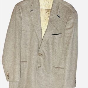 Bill Blass Men’s Coat Tan 100% Camel Hair Size 46L